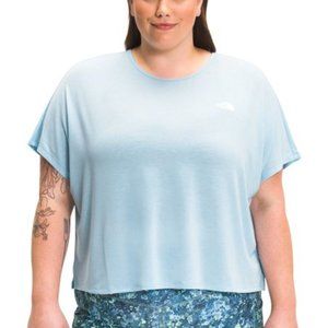NWT The North Face Beta Blue Cutout-Back Wander Crewneck Tee